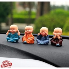Colorful 4 Baby Monks Buddha Figurines