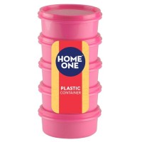 Home One Plastic Container 210 ml (Set of 5)
