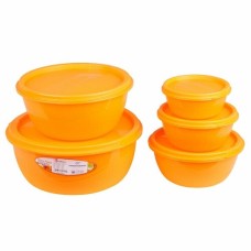 Princeware Round Plastic Container (5 pcs)