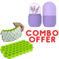 Silicon Ice Tray Plus Face Ice Roller Combo [No COD]