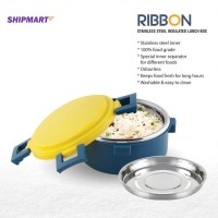 Ribbon Stainless Steel Insulated Lunch Box, 460 ml