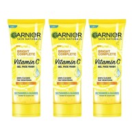Garnier Vitamin C + Lemon Gel Face Wash 100 g (Pack of 3)