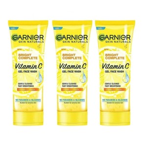 Garnier Vitamin C + Lemon Gel Face Wash 100 g (Pack of 3)